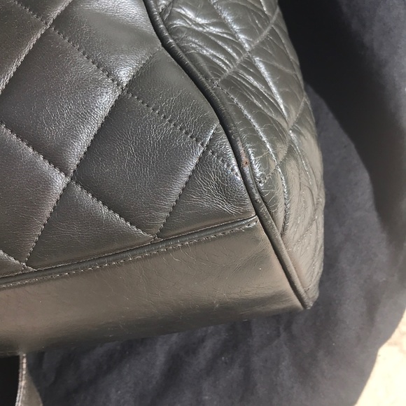 Add’l pics of Taupe jumbo CHANEL backpack - Picture 5 of 8